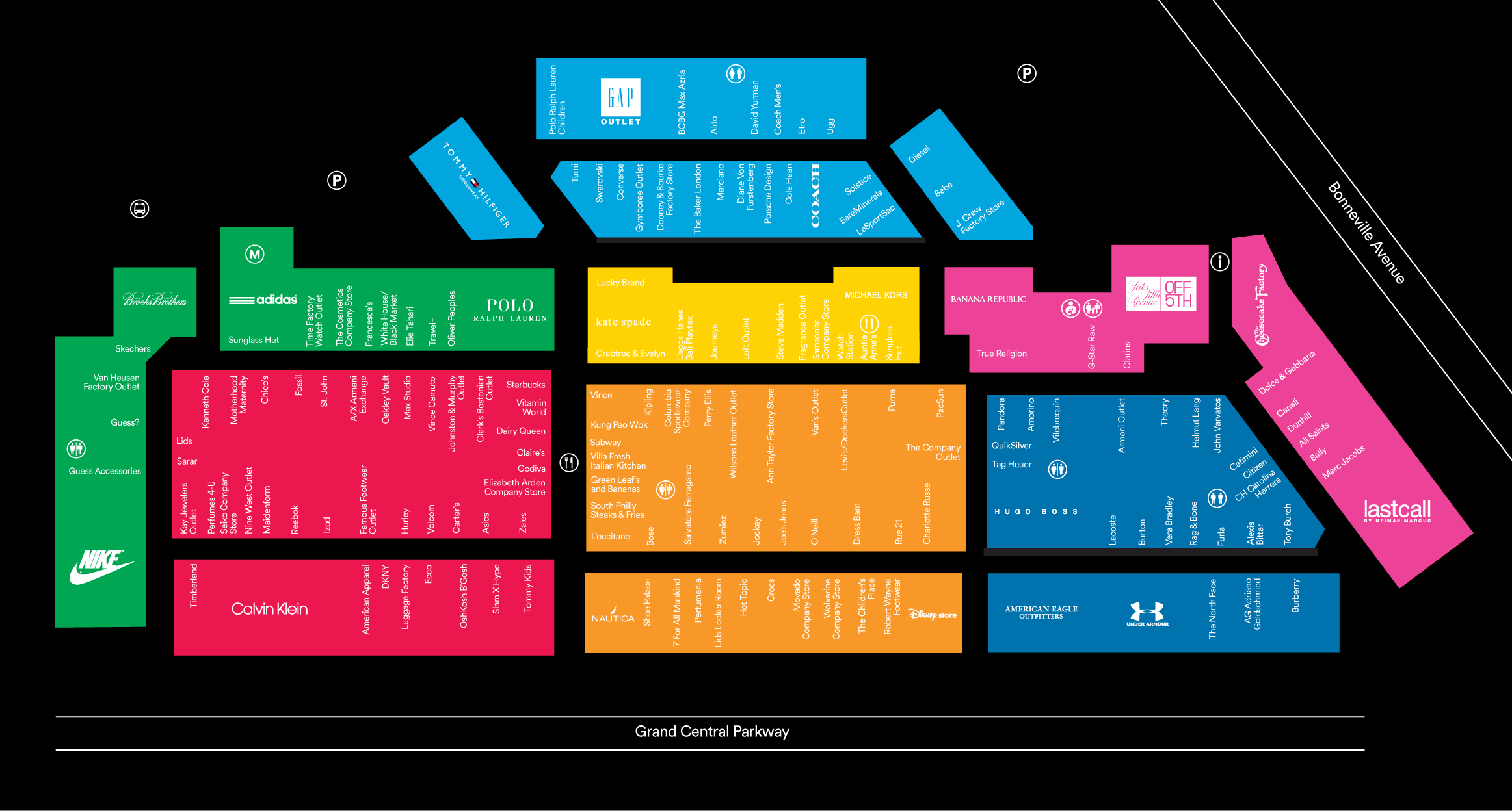 Карта аутлета \" North Premium Outlets\"